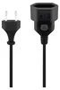 Goobay 50508 Rallonge Euro, 3 m, noir, 3 m - Prise Euro Voir les images du produit 1