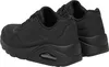 A pair of black SKECHERS UNO GEN1 sports shoes shown from a rear-side angle. Produktbild-Vorschau