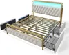Flieks Polsterbett 140x200cm mit Ladenfunktion Stauraumbett Produktbild-Vorschau 8