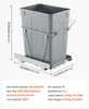 VEVOR pattumiera estraibile da 35 Qt per armadi da cucina, Anteprima dell’immagine prodotto 8