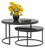 MODFU 2er-Set Couchtische rund,Satztisch,Wohnzimmertisch Produktbild-Vorschau 7