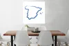 MuchoWow® Poster Illustration der Konturen von Spanien Produktbild-Vorschau 2