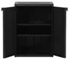 vidaXL Gartenschrank Schwarz 65x45x88 cm PP Rattan-Optik Produktbild-Vorschau 3
