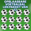 Opblaasbare strandbal - 41 cm - Set van 12 - Wit met zwarte Productafbeelding-voorbeeld 6