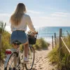 Fahrradkorb Vorne Rattan Lenkerkorb Fahrrad Korb mit Produktbild-Vorschau 3