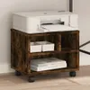 vidaXL Stojan na tiskárnu s kolečky, kouřový dub 41x32x34,5 Náhled obrázku produktu 2