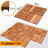 TolleTour 33x Holzfliese 30x30cm, Terrassenfliesen Holz Produktbild-Vorschau 2