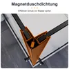 SONNI Cabina doccia nera 80x90x195cm porta a battente porta Anteprima dell’immagine prodotto 9