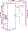 vidaXL Bartisch mit Regal Artisan-Eiche 90x47,5x103,5 cm Produktbild-Vorschau 8