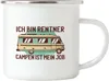 Ich bin Rentner Campen ist mein Job Emaille Tasse Camping Produktbild-Vorschau 1
