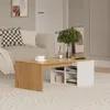 Table basse Vicco Kivo Blanc 90x50cm avec 4 compartiments Voir les images du produit 6