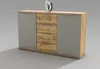 A modern sideboard with a wood and gray finish. Produktbild-Vorschau