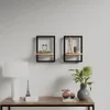 vidaXL Mensole da parete 2 pezzi 25x25x35 cm in legno Anteprima dell’immagine prodotto 2