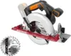 A cordless circular saw and a separate saw blade are shown against a white background. Náhled obrázku produktu