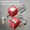 Veiligheidssloten, vergrendelingssysteem, 38 mm, rood, 10 Productafbeelding-voorbeeld 4