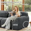 STILVORA Schlafsofa mit 2 Ottomans, Zweisitzer Sofa Produktbild-Vorschau 4