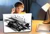 MuchoWow® Laptop Aufkleber Sticker Cover Eine schwarz-weiße Produktbild-Vorschau 3
