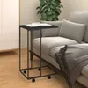 Príručný stolík a kolieska čierny 40x30x63,5cm spracované Náhľad obrázku produktu 2