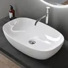 doporro Lavabo Vasque à Poser Blanc 60x39,5x14 cm Lave Voir les images du produit 1