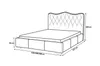 Polsterbett Schlafzimmerbett SULTAN Kunstleder Beige Produktbild-Vorschau 4
