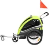 SAMAX 360° drehbarer Fahrradanhänger 2in1 Jogger - in Grün Produktbild-Vorschau 7