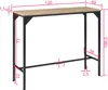 tectake® Bartisch Kerry Industrial Style 120 x 40 x 100,5 Produktbild-Vorschau 7