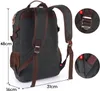Herren Canvas 17.3 Zoll Laptop Rucksack 35L Schulrucksack Produktbild-Vorschau 4