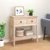 vidaXL Konzolový stolík 75x35x75 cm z masívneho dreva Náhľad obrázku produktu 2