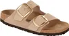 A single Birkenstock Arizona sandal with large gold buckles is shown against a white background. Produktbild-Vorschau