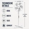 6x BURI Standventilator 45W | Höhenverstellbar 120-130 cm | Produktbild-Vorschau 7