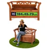 Dřevěná parková zahradní lavička KADAX s opěradlem, 119 cm, Náhled obrázku produktu 1