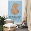 Mr. & Mrs. Panda Wandteppich Bär Schulterblick - Blau Produktbild-Vorschau 2