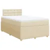 Boxspringbett mit Matratze Creme 120x200 cm Stoff Produktbild-Vorschau 3
