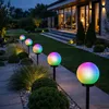 8er Set Solar Gartenleuchten Kugel RGB LED – Farbwechsel Produktbild-Vorschau 10