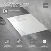 LuxeBath Duschwanne 100x70cm Weiß Extra flache SMC Produktbild-Vorschau 2