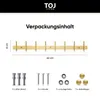 An image showing the contents of a package for a wall-mounted coat rack. It includes the coat rack itself, along with mounting hardware and accessories. Anteprima dell’immagine prodotto