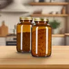 Relaxdays Braungläser, 4er Set, 400 ml, mit Deckel & Produktbild-Vorschau 2