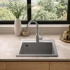 MIT ARMATUR - LINDBERGH® Granitspüle Grau "LUX33 + 1-Helia" Produktbild-Vorschau 3