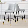 Lot de 2 tabourets de bar, 100 cm, cuirPolyuréthanegris Voir les images du produit 9