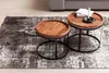 FineBuy Set di 2 tavolini da salotto in legno massello di Anteprima dell’immagine prodotto 4