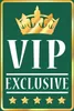 vianmo Holzschild 30x20 cm VIP exclusive grünes Spruch Produktbild-Vorschau 1