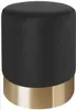 Hocker PURO Designerhocker Samt Metall Gold Schwarz Produktbild-Vorschau 1