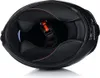 The inside of a black motorcycle helmet is shown against a white background. Voir les images du produit