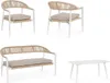 4er Set Sitzgruppe Jandia 138 x 69 x 75 cm Aluminium Produktbild-Vorschau 4