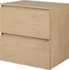 A close-up, front-facing view of a light oak-colored cabinet with two drawers, set against a white background. Náhled obrázku produktu