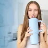 termoska z nehrdzavejúcej ocele s rukoväťou a slamkou s Náhľad obrázku produktu 7