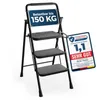 Trittleiter 3 Stufen klappbar, Stahl bis 150 kg, Klapptritt Produktbild-Vorschau 1