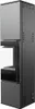 A black and gray steel fireplace. Produktbild-Vorschau