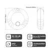 Diagrams and feature callouts for a circular tracker device. Produktbild-Vorschau