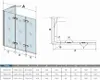 130cm Schwarz Badewanneaufsatz 3 tlg. Faltwand Duschwand Produktbild-Vorschau 2